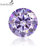12 Mo. Birthstone Moissanite 0.5CT D VVS1 Round Gemstone DIY Jewelry