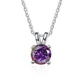 1CT D Moissanite Necklace 925 Silver Inlaid Pendant Jewelry