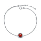 1Ct Delicate Bracelet 925 Silver Chain Charms For Women
