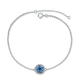 1Ct Delicate Bracelet 925 Silver Chain Charms For Women