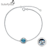 1Ct Delicate Bracelet 925 Silver Chain Charms For Women