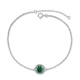 1Ct Delicate Bracelet 925 Silver Chain Charms For Women
