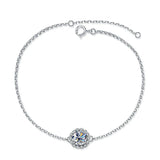 1Ct Delicate Bracelet 925 Silver Chain Charms For Women