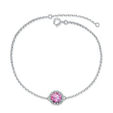 1Ct Delicate Bracelet 925 Silver Chain Charms For Women