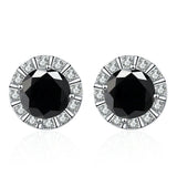 50Cts Round Square Silicone Moissanite Earrings Stud S925 Silver Wedding