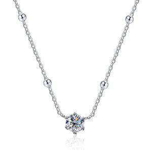 0.5CT Moissanite Star Necklace Pendant For Women 925 Silver Pt950 Jewelry