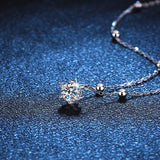 0.5CT Moissanite Star Necklace Pendant For Women 925 Silver Pt950 Jewelry