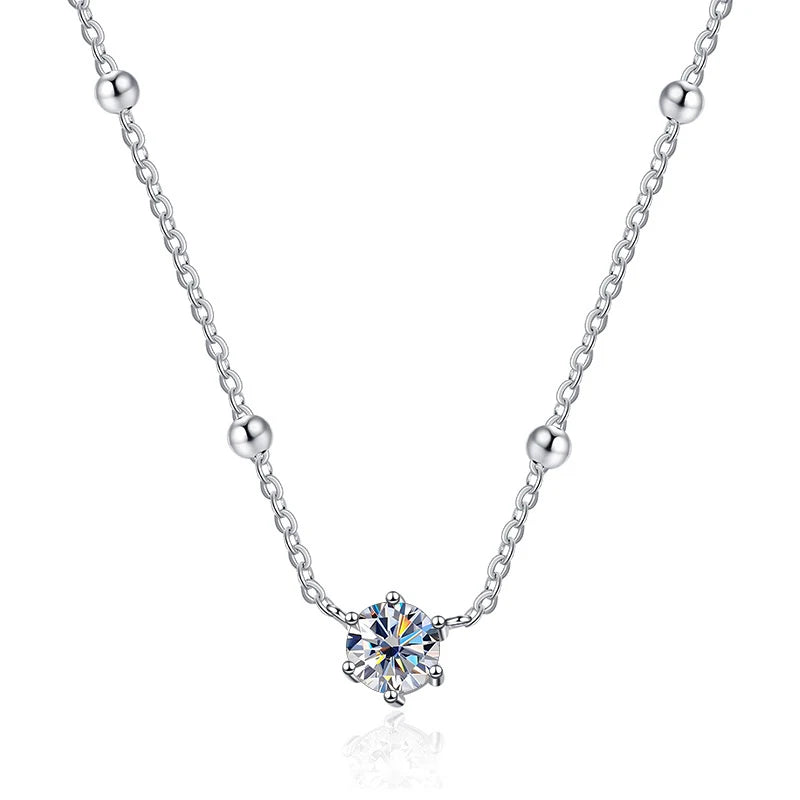 0.5CT Moissanite Star Necklace Pendant For Women 925 Silver Pt950 Jewelry