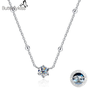 0.5CT Moissanite Star Necklace Pendant For Women 925 Silver Pt950 Jewelry