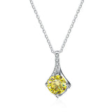 1CT D Good VVS1 Moissanite Pendant Necklace 925 Sterling Silver
