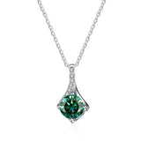 1CT D Good VVS1 Moissanite Pendant Necklace 925 Sterling Silver