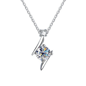 1CT VVS1 Moissanite S925 Silver Star Pendant Necklace For Women
