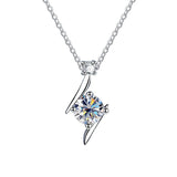 1CT VVS1 Moissanite S925 Silver Star Pendant Necklace For Women