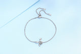 Sterling Silver Bowknot Bracelet 0.3Ct Moissanite Chain Jewelry