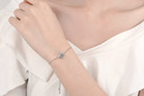 Sterling Silver Bowknot Bracelet 0.3Ct Moissanite Chain Jewelry