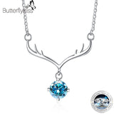 Christmas Elk Necklace 1.0Ct Moissanite Diamond Pendant