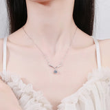 Christmas Elk Necklace 1.0Ct Moissanite Diamond Pendant