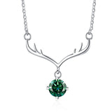 Christmas Elk Necklace 1.0Ct Moissanite Diamond Pendant
