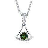 Moissanite Necklace Skirt Pendant 1.0CT Sterling Silver Lab Diamond