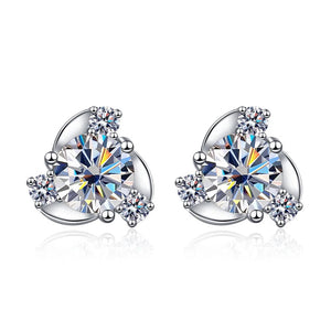 0.5CT 5MM D Moissanite Earrings S925 Silver Women Jewelry