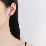 0.5CT 5MM D Moissanite Earrings S925 Silver Women Jewelry