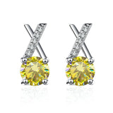 0.5CT Moissanite Stud Earrings S925 Silver D Gemstone Fine Jewelry Gift