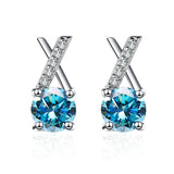 0.5CT Moissanite Stud Earrings S925 Silver D Gemstone Fine Jewelry Gift