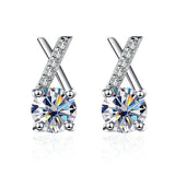 0.5CT Moissanite Stud Earrings S925 Silver D Gemstone Fine Jewelry Gift