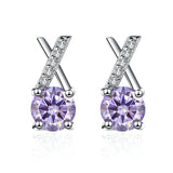 0.5CT Moissanite Stud Earrings S925 Silver D Gemstone Fine Jewelry Gift