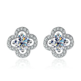 0.5Ct Moissanite S925 Silver Earrings Wedding Jewelry Gift
