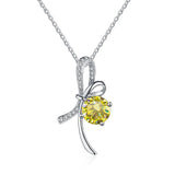 1Ct Moissanite Pendant D Bowknot Sparkling 100% S925 Sterling Silver Jewelry