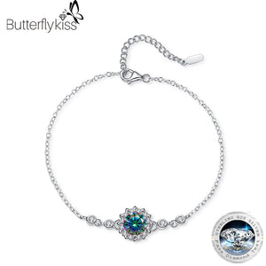 1.0ct Moissanite Bracelet 925 Silver High Women's Wedding Jewelry