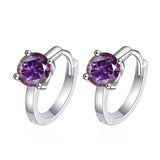 S925 Silver 0.5CT Moissanite Hoop Earrings D Diamond Party Jewelry