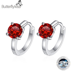 S925 Silver 0.5CT Moissanite Hoop Earrings D Diamond Party Jewelry
