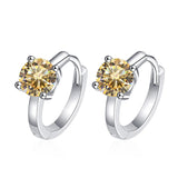 S925 Silver 0.5CT Moissanite Hoop Earrings D Diamond Party Jewelry