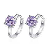 S925 Silver 0.5CT Moissanite Hoop Earrings D Diamond Party Jewelry