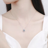 S925 1ct D Moissanite Necklace Classic Round Cut Pendant