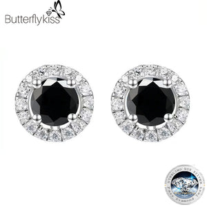 S925 Silver 1.0ct Moissanite Stud Earring Pair
