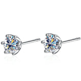 0.5CT Moissanite Earrings D VVS1 Stud S925 Sterling Silver Fine Jewelry