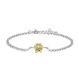 S925 1Carat Gemstone Bracelet For Women, Diamond Tested Jewelry