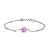 S925 1Carat Gemstone Bracelet For Women, Diamond Tested Jewelry