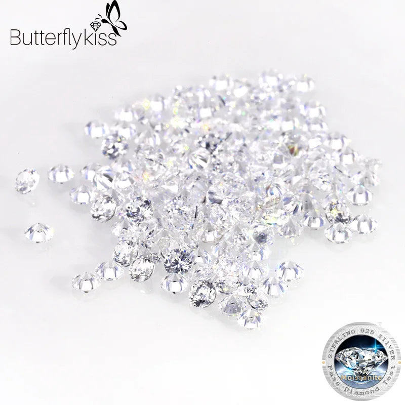 0.8-3mm D VVS1 Moissanite Diamond Beads Loose Stones