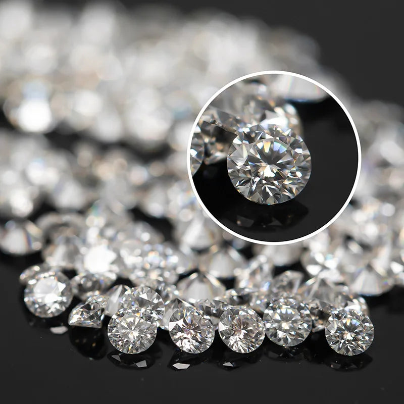 0.8-3mm D VVS1 Moissanite Diamond Beads Loose Stones