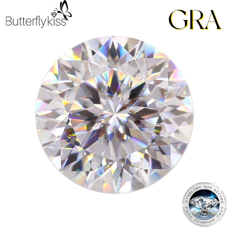 6.5-13mm Plum Blossom Cut Moissanite Lab Diamond Loose Gemstone