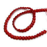 Red Coral Beads 15 Inches 4x8mm Natural Bulk Jewelry DIY Accessories
