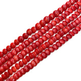 Red Coral Beads 15 Inches 4x8mm Natural Bulk Jewelry DIY Accessories
