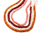 Red Coral Beads 15 Inches 4x8mm Natural Bulk Jewelry DIY Accessories