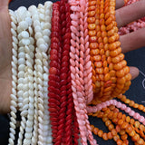 Red Coral Beads 15 Inches 4x8mm Natural Bulk Jewelry DIY Accessories