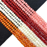 Red Coral Beads 15 Inches 4x8mm Natural Bulk Jewelry DIY Accessories