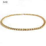 3MM5MM7MM Cuban Link Chain Stainless Steel Necklace Waterproof 18 K Plated